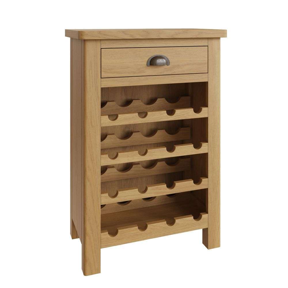 Essentials RAO Dining Wine Cabinet Rustic Oak