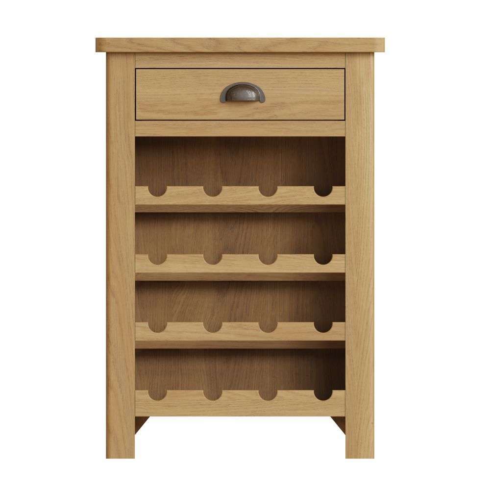 Essentials RAO Dining Wine Cabinet Rustic Oak