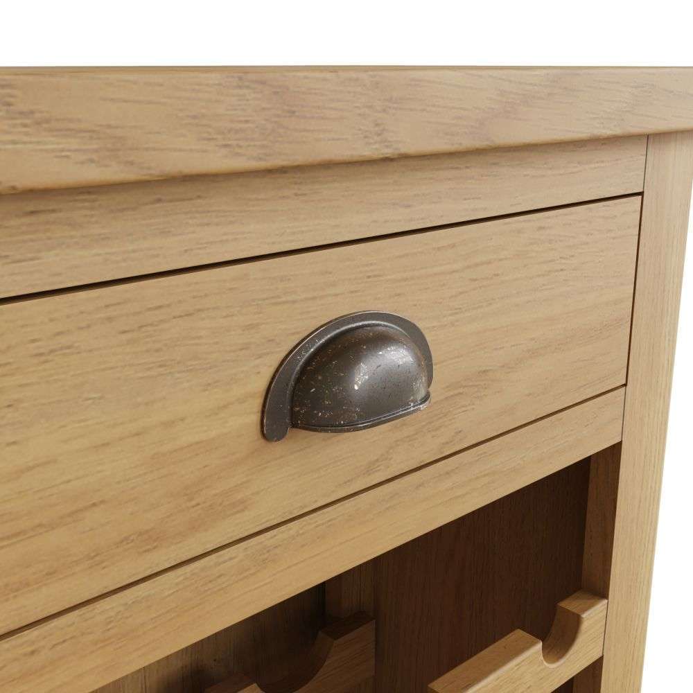Essentials RAO Dining Wine Cabinet Rustic Oak
