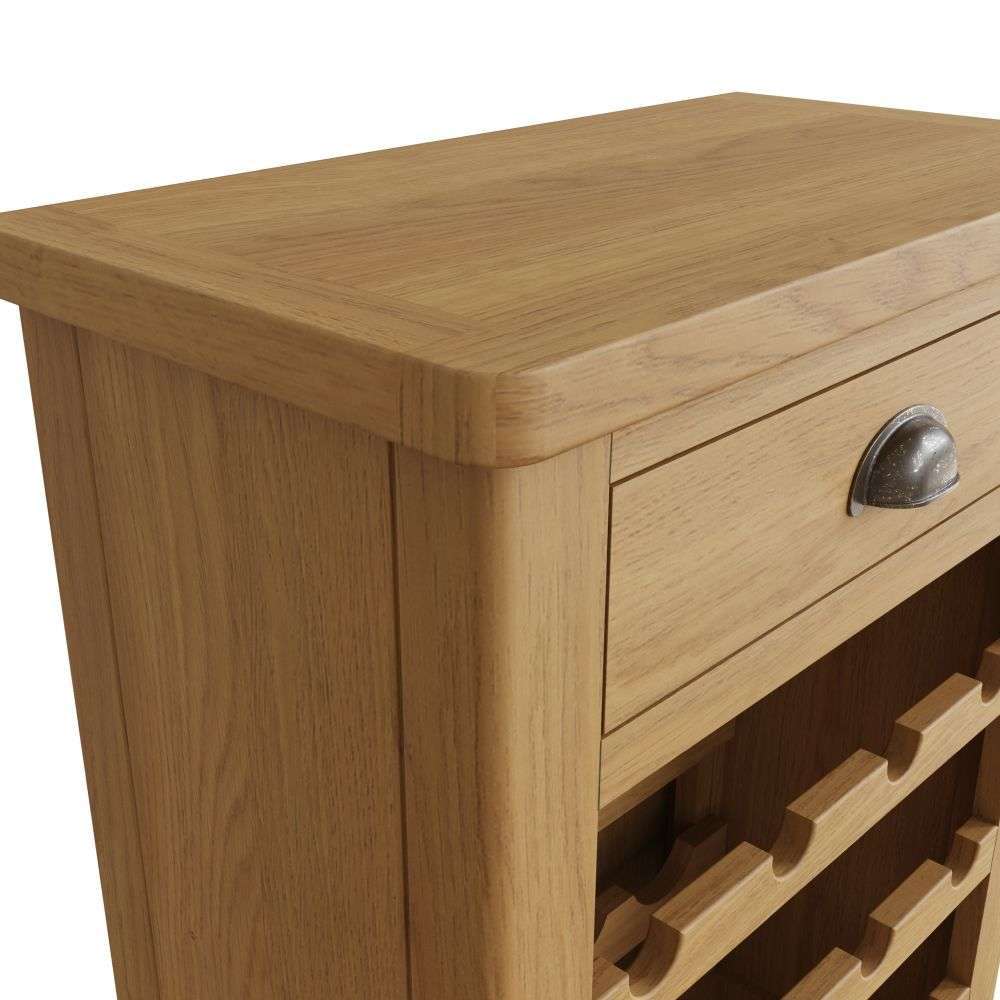Essentials RAO Dining Wine Cabinet Rustic Oak