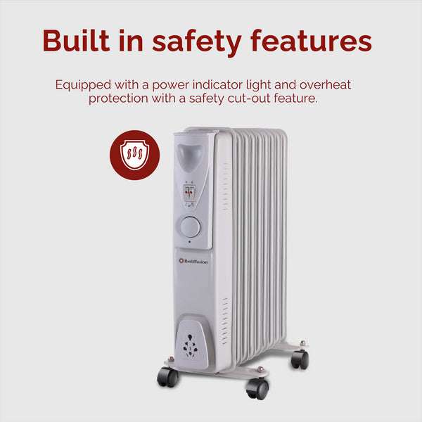 Rediffusion REDA07S9 2000W White Oil Filled Heater
