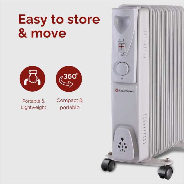 Rediffusion REDA07S9 2000W White Oil Filled Heater