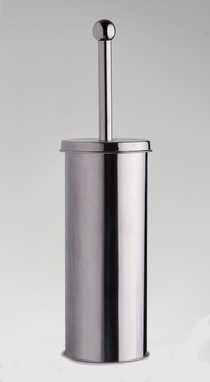 OurHouse Toilet Brush and Bin Set Chrome