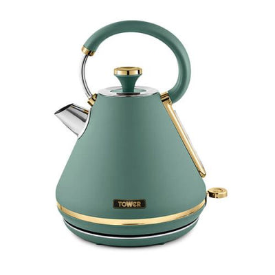 Tower Cavaletto 3Kw 1.7 Litre Pyramid Kettle - Jade & Champagne Gold - T10044JDE