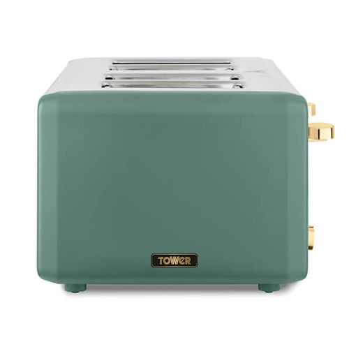 Tower Cavaletto 4-Slice Toaster - Jade and Gold