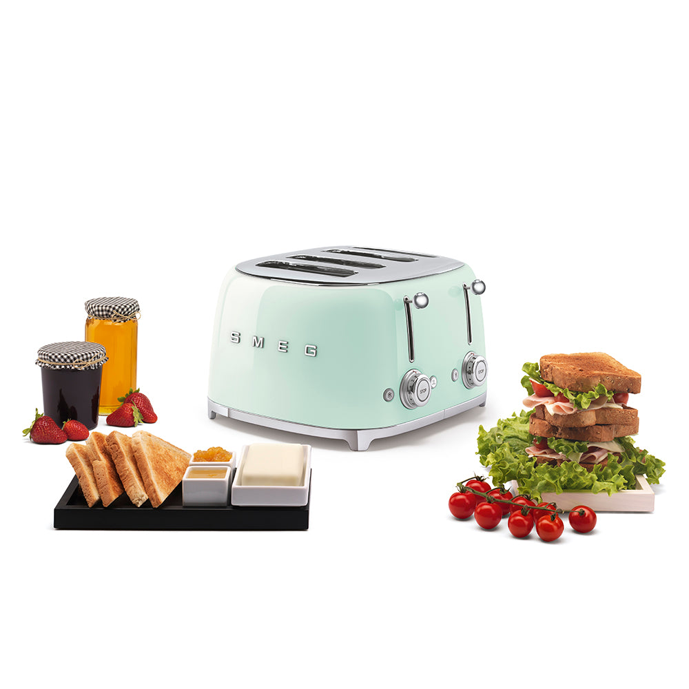 SMEG 50's Retro Style TSF03PGUK 4-Slice Toaster - Pastel Green