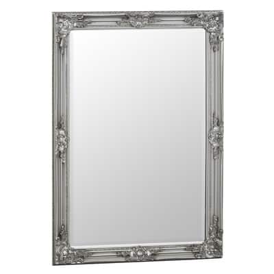 Essentials Mirror Collection Silver Wooden Mirror Silver Painted Wooden Frame