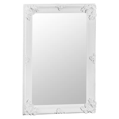 Essentials Mirror Collection White Wooden Mirror White Painted Wooden Frame