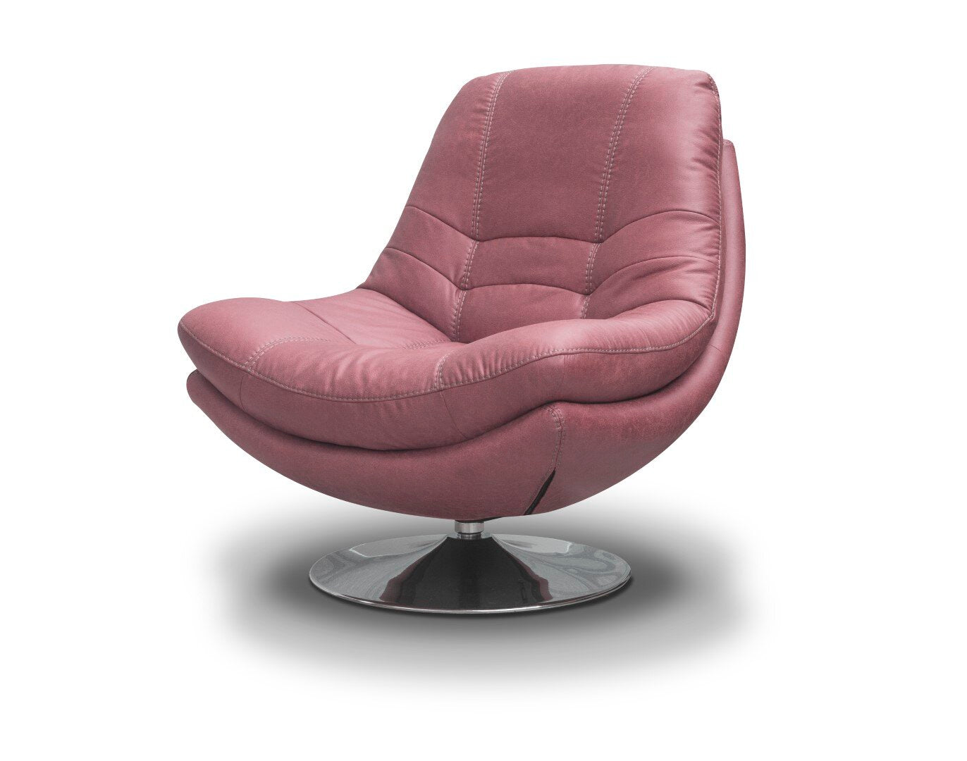 Axis Swivel Chair & Footstool  Blush Pink