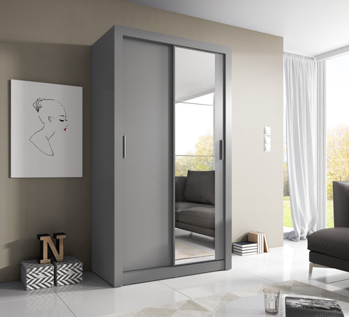 Denmark Small Sliding Door Wardrobe 120cm