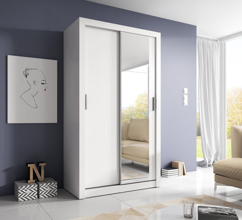 Denmark Small Sliding Door Wardrobe 120cm