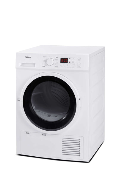 Midea MDG09EH80 8kg Freestanding Heat Pump Dryer, Energy Efficient A++, 16 Programs, Auto-Dry, Anti-Crease, Delay Start, Child Lock, White – Large Capacity Laundry Dryer