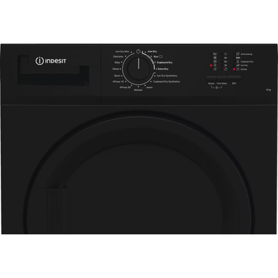 Indesit CYDC82BBGL UK 8Kg Condenser Tumble Dryer - Black - B Rated