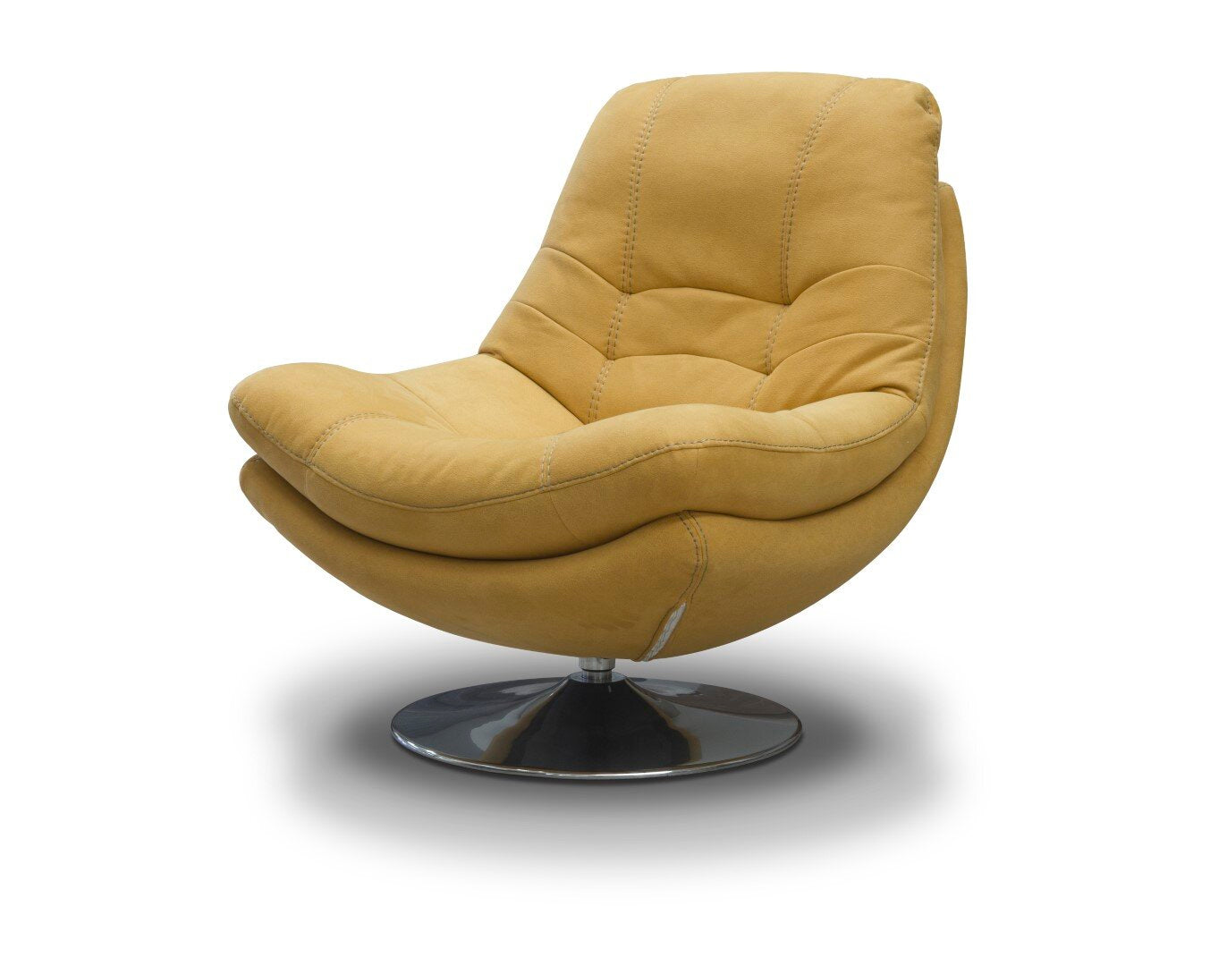 Axis Swivel Chair & Footstool  Yellow
