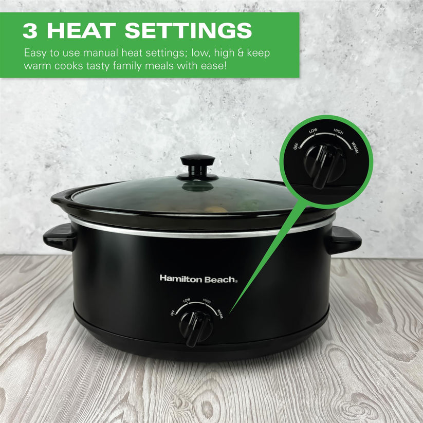 HAMILTON HBSC070B 6.5 Litre Slow Cooker