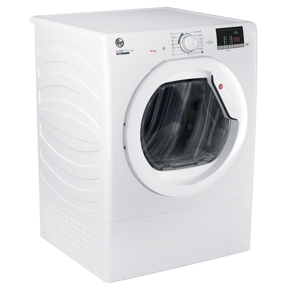 Hoover H-DRY 300 LITE 10Kg Vented Tumble Dryer – White – Energy Efficient, C Rated – Model HLEV10DG-80