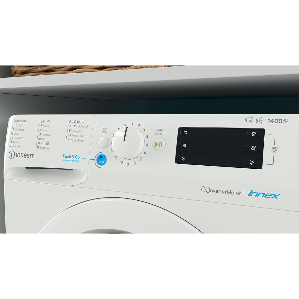 INDESIT BDE 96436X W UK N 9 kg / 6Kg Washer Dryer - White