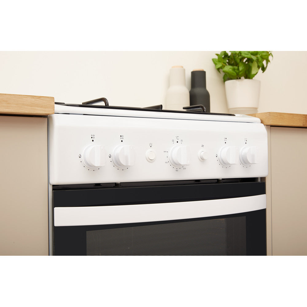 INDESIT  50 cm Gas Cooker – White -IS5G1KMW/U