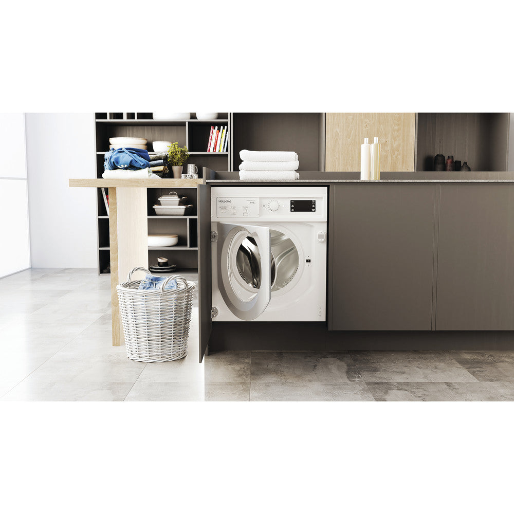 Hotpoint BIWDHG961485UK Integrated 9Kg / 6Kg Washer Dryer with 1400 rpm - White - D Rated