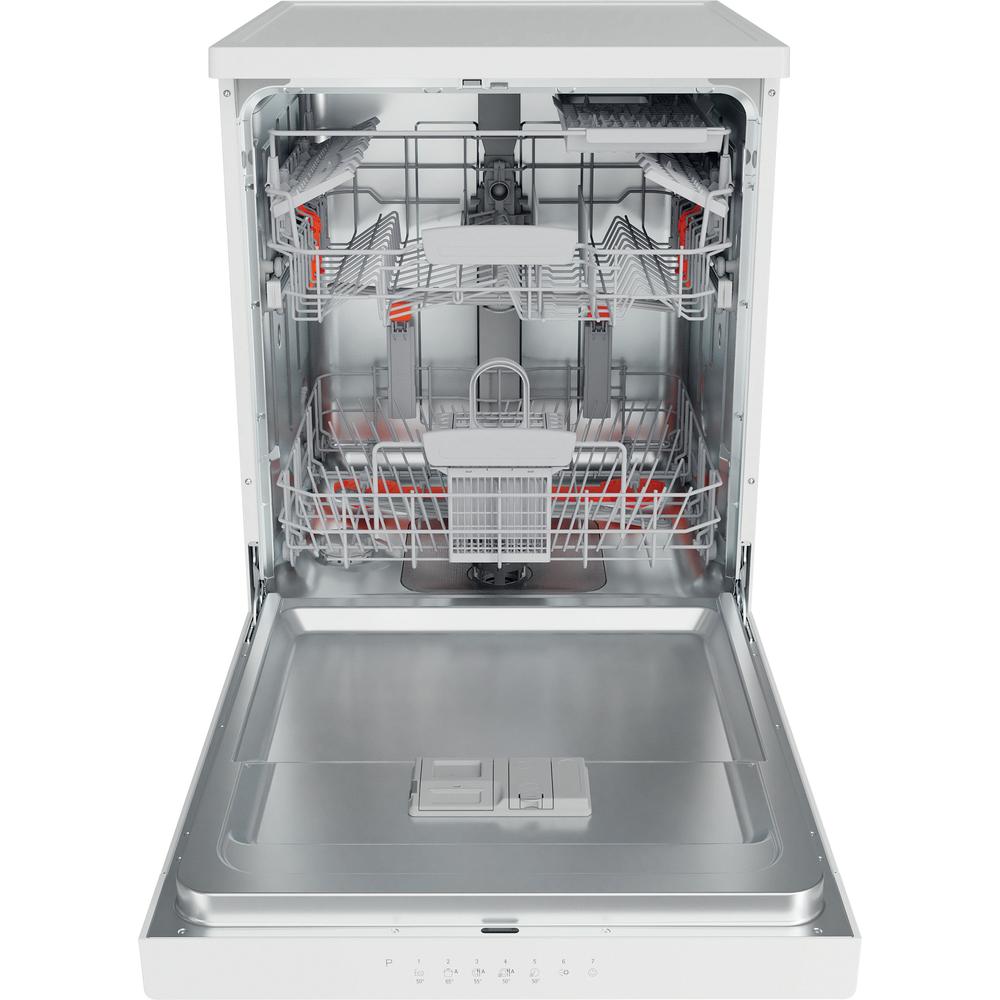 Hotpoint HFC3C26WCUK Full-Size Freestanding Dishwasher – 14-Place, 9.5 L Water Use, 7 Programmes, White