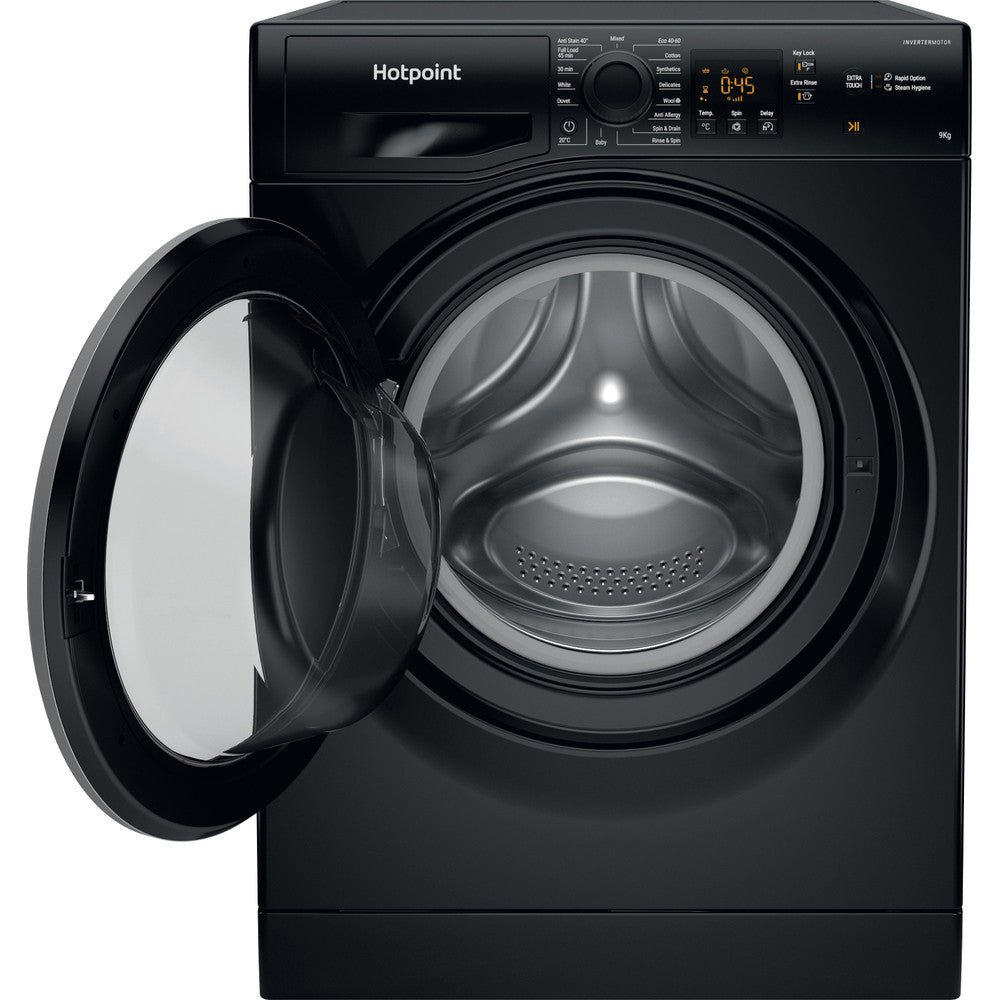 Hotpoint NSWM965CBSUKN 9kg Washing Machine with 1600 rpm - Black - B Rated