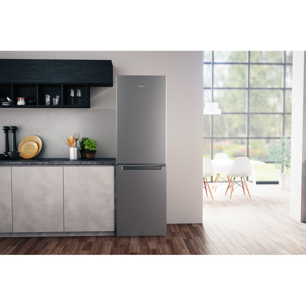 Hotpoint 338 Litre 70/30 Freestanding Total No Frost Fridge Freezer - H3T811IOX1 - Stainless Steel Look