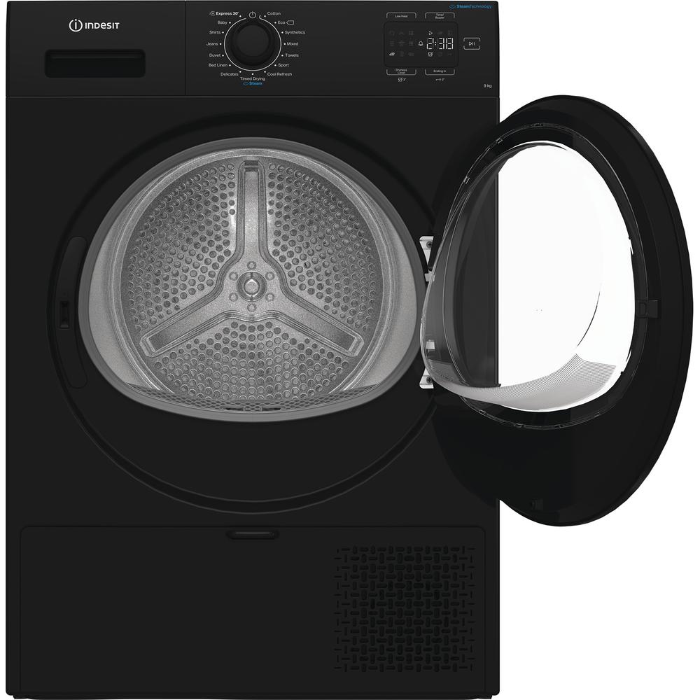 Hotpoint 9kg Heat Pump Tumble Dryer – Black, 60cm, Steam Technology (CYD92DBBUK)
