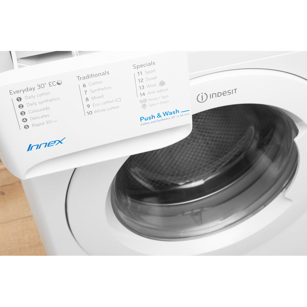 Indesit Innex BWA81485XWUKN 8kg Washing Machine with 1400 rpm - White - B Rated