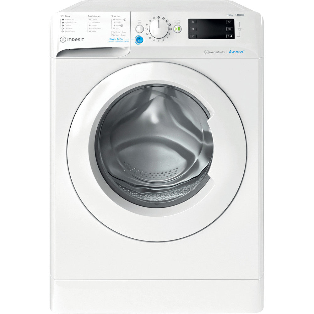 Indesit BWE101486XWUKN 10kg Washing Machine with 1400 rpm - White - A Rated