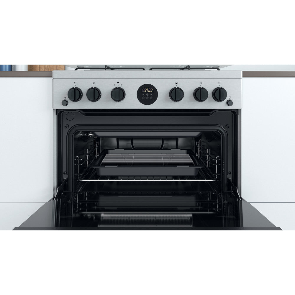INDESIT 60 cm Gas Cooker - Inox- ID67G0MCX/UK