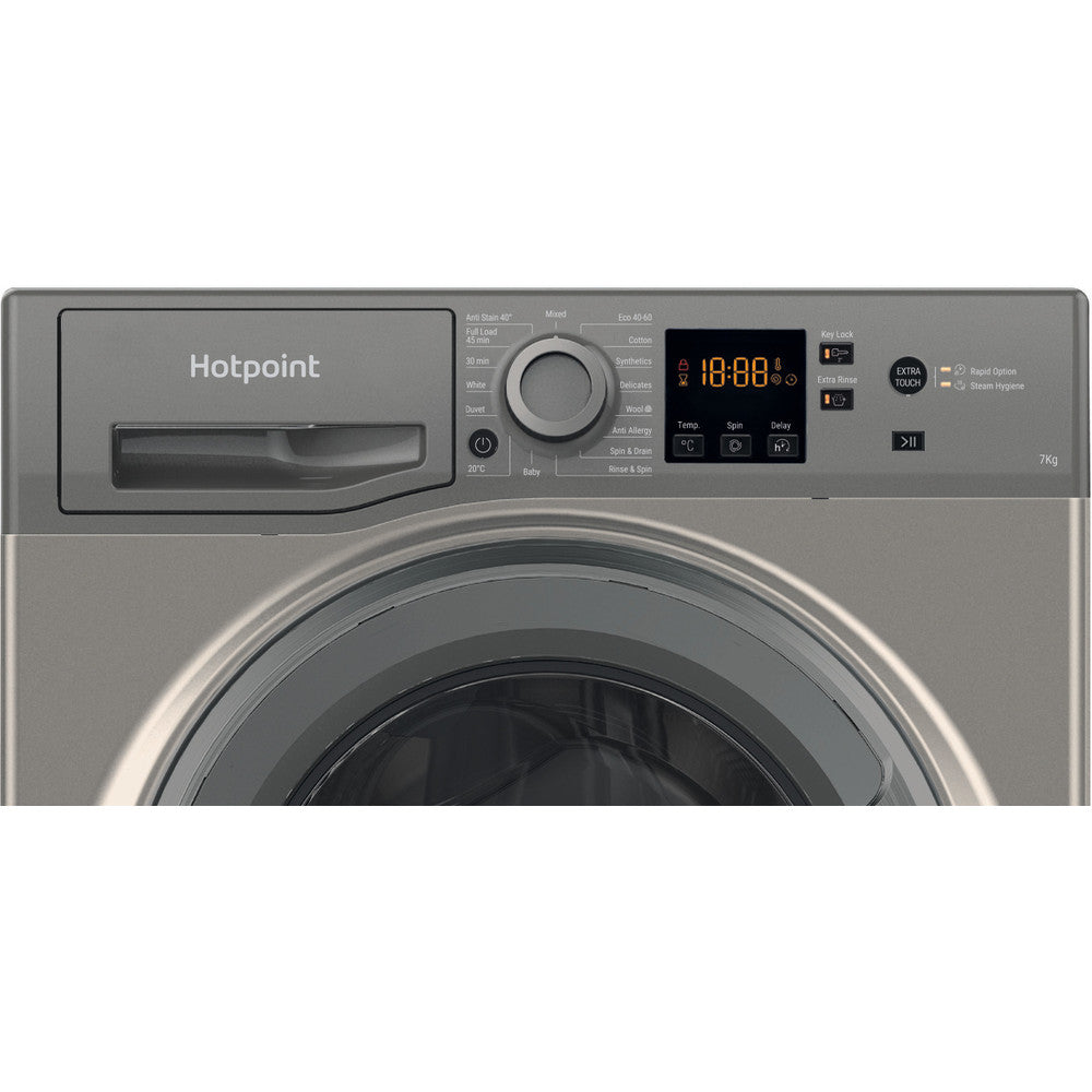 Hotpoint NSWF743UGGUKN 7kg 1400rpm Spin Freestanding Washing Machine