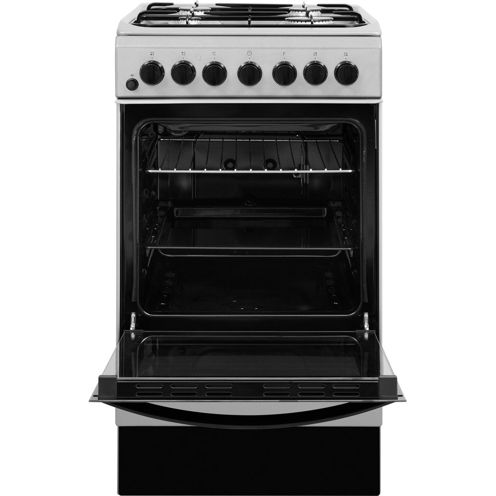 INDESIT 50 cm Dual Fuel Cooker - Silver - IS5G4PHSS
