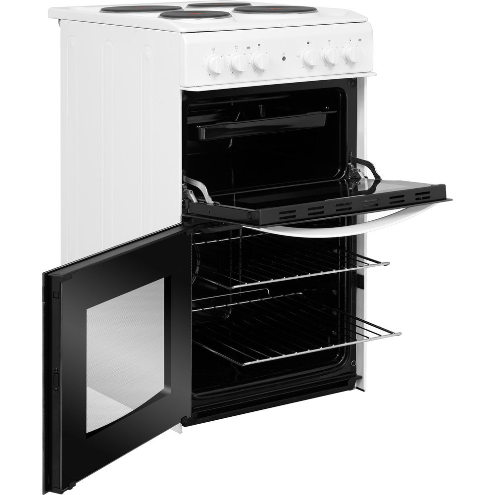 INDESIT 50 cm Electric Solid Plate Cooker – White -ID5E92KMW