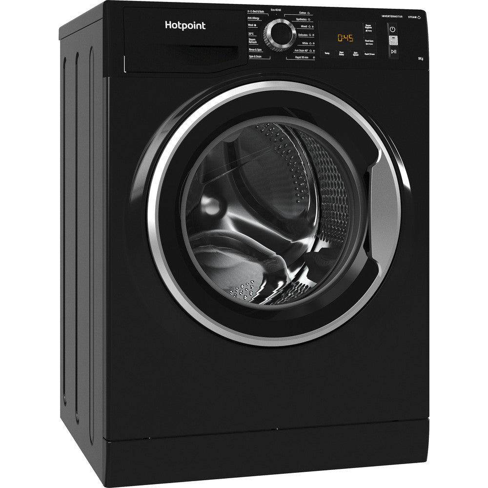 Hotpoint ActiveCare NM11946BCAUKN Black 9kg Front Load Washing Machine