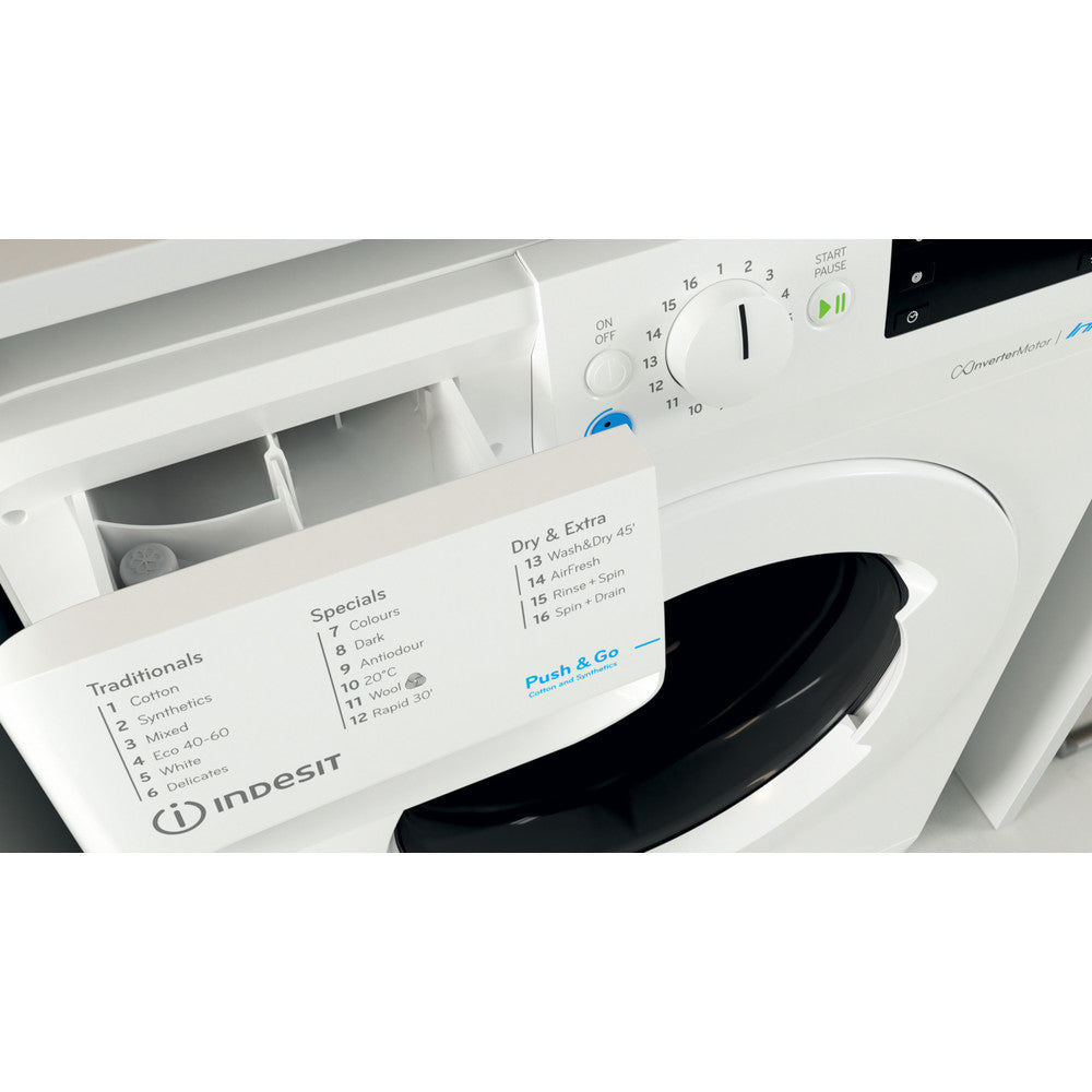 Indesit BDE86436XWUKN 8Kg / 6Kg Washer Dryer with 1400 rpm - White - D Rated