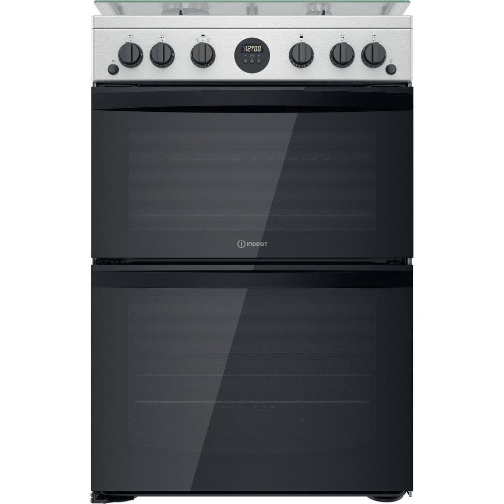 INDESIT  60 cm Gas Cooker - Inox- ID67G0MCX/UK