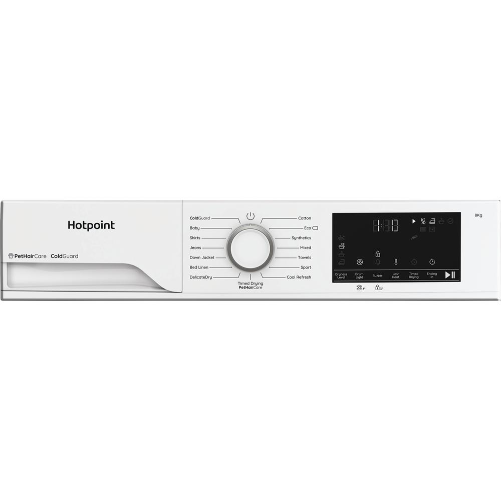Hotpoint 8kg Heat Pump Tumble Dryer – White, 60cm, Pet Hair Care (CHSD82MWWUK)