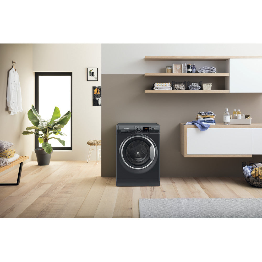 Hotpoint NSWM965CBSUKN 9kg Washing Machine with 1600 rpm - Black - B Rated