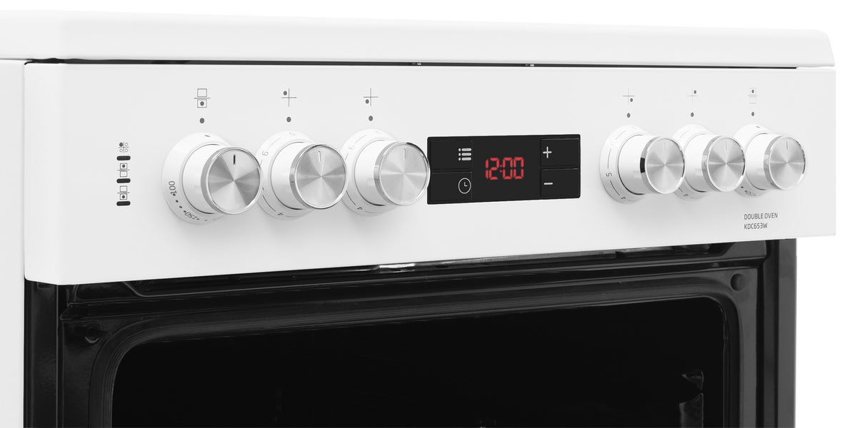 Beko KDC653W 60cm Electric Cooker with Ceramic Hob - White - A/A Rated