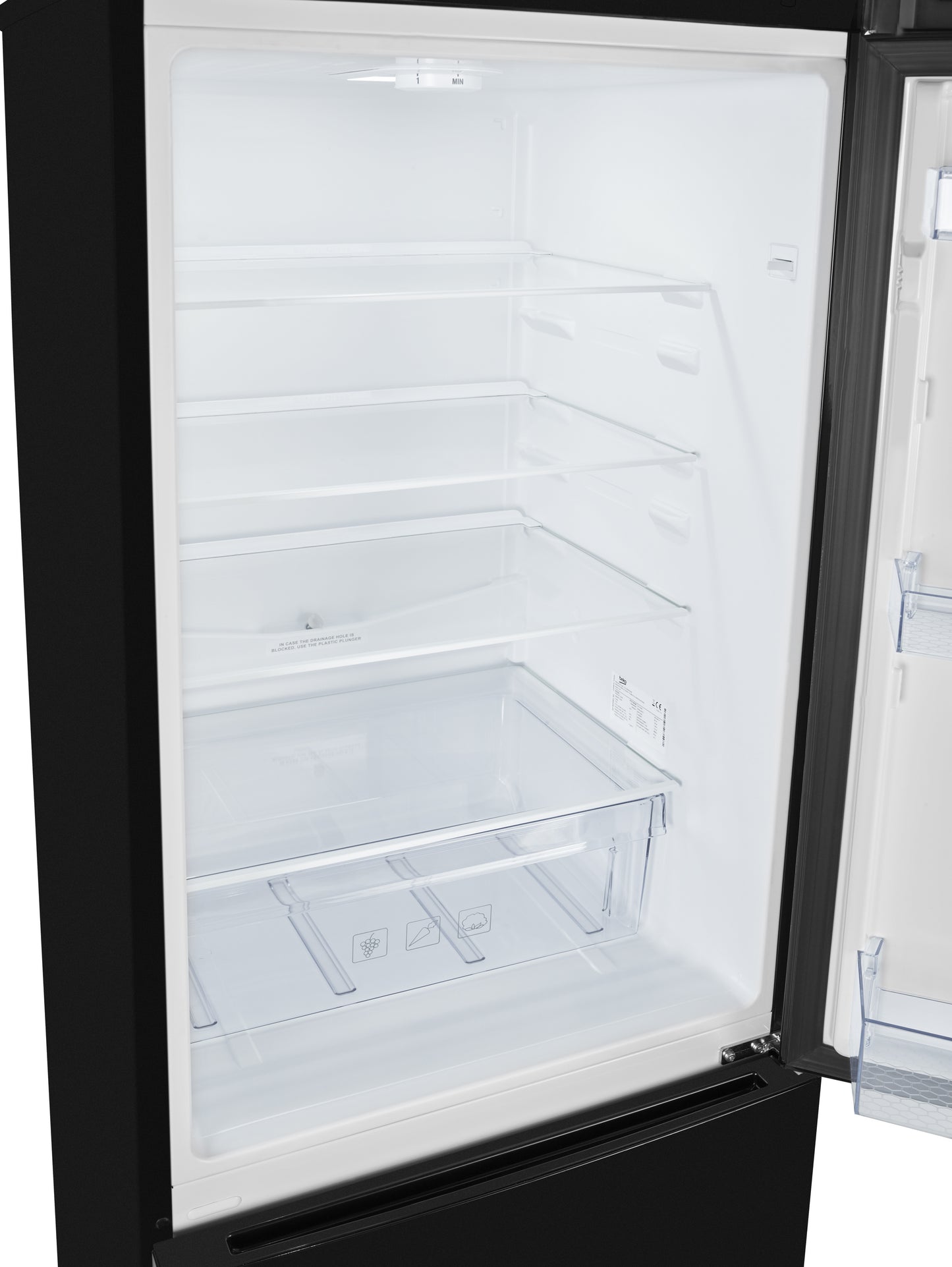 Beko CFG3582B 50/50 Frost Free Fridge Freezer - Black - F Rated