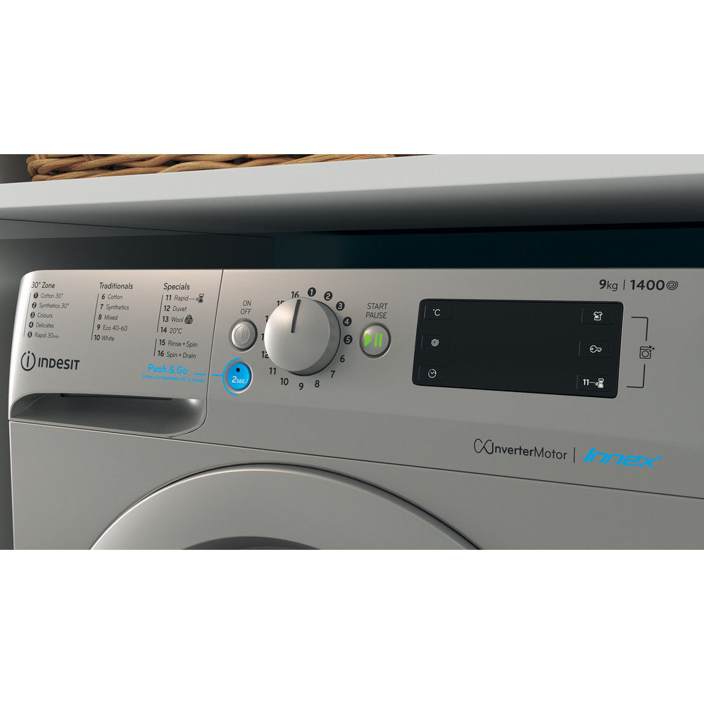 INDESIT BWE 91496X S UK N 9 kg 1400 Spin Washing Machine - Silver