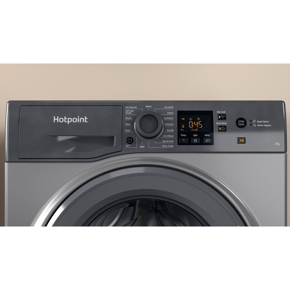 Hotpoint NSWF743UGGUKN 7kg 1400rpm Spin Freestanding Washing Machine