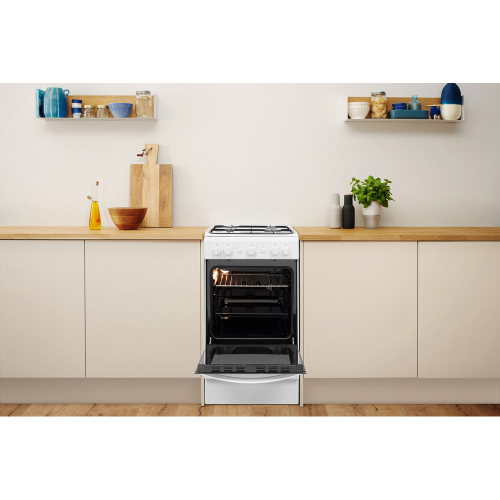 INDESIT  50 cm Gas Cooker – White -IS5G1KMW/U