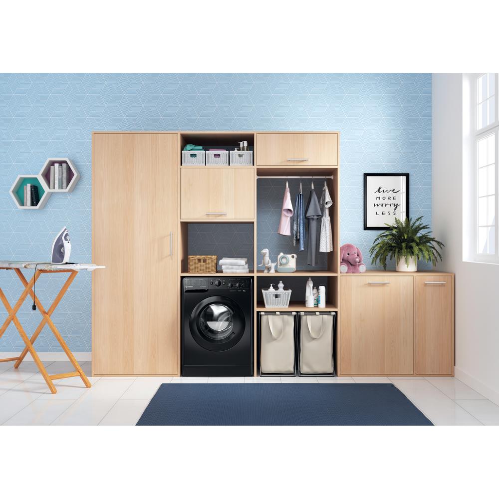 Indesit 8kg Black Washing Machine – Freestanding (MTWC81495BKUK)