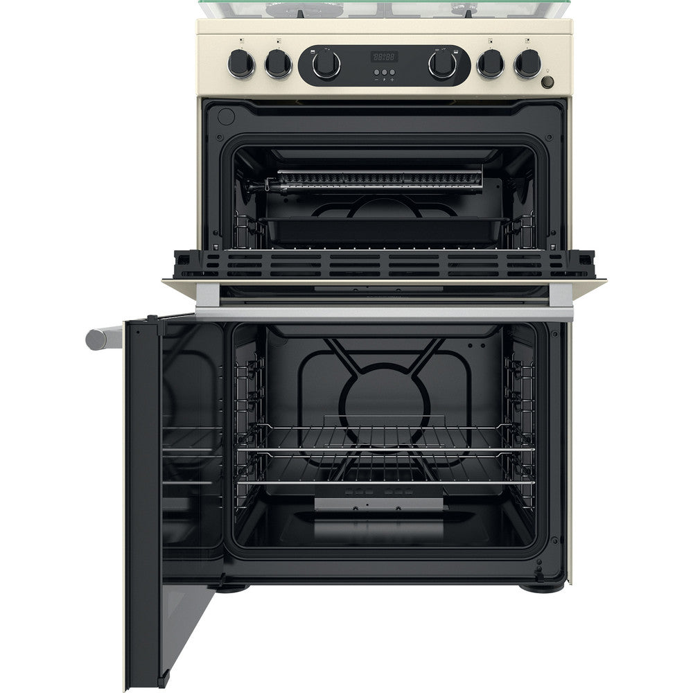 Hotpoint 60cm Dual Fuel Cooker - Jasmine - A/A Rated - CD67G0C2CJ