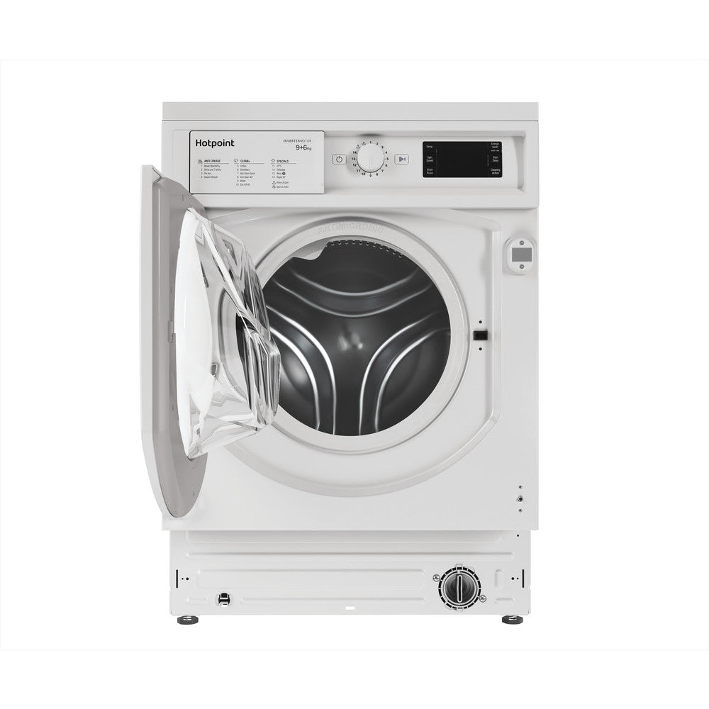 Hotpoint BIWDHG961485UK Integrated 9Kg / 6Kg Washer Dryer with 1400 rpm - White - D Rated