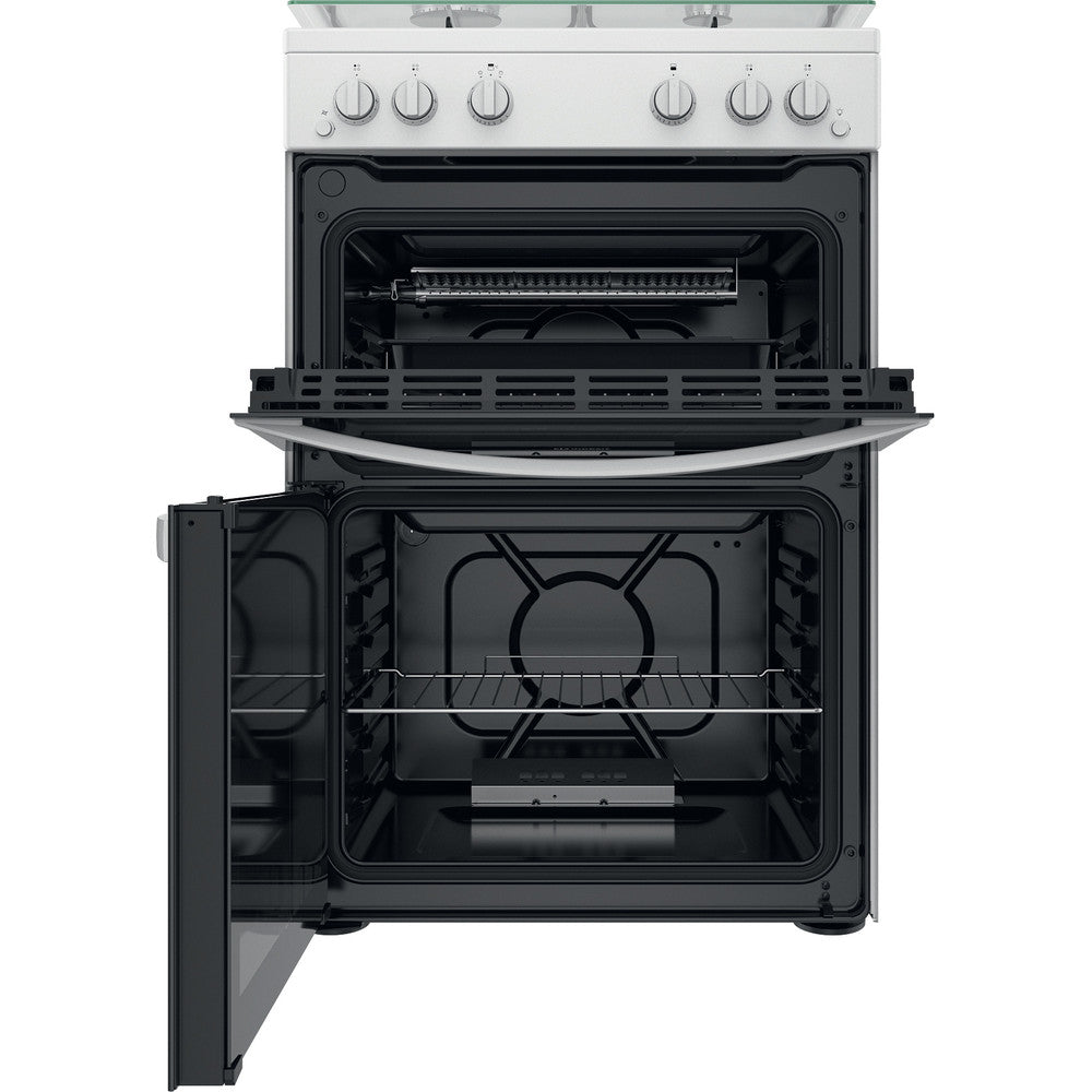 Indesit 60cm Double Oven Gas Cooker - White - ID67G0MCW/UK