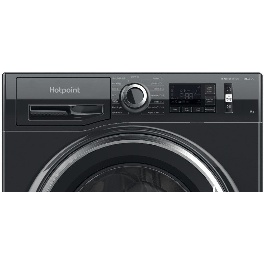 Hotpoint ActiveCare NM11946BCAUKN Black 9kg Front Load Washing Machine