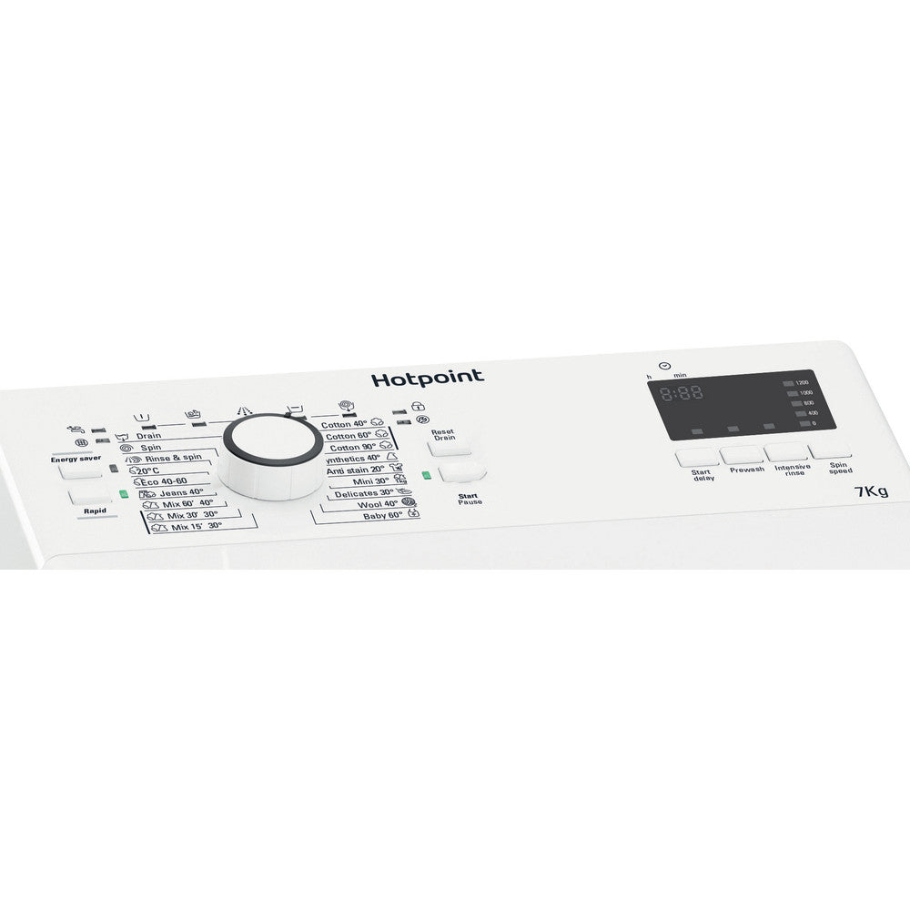 HOTPOINT 7 kg 1200 Spin Top Loading Washing Machine - White - WMTF722UUKN