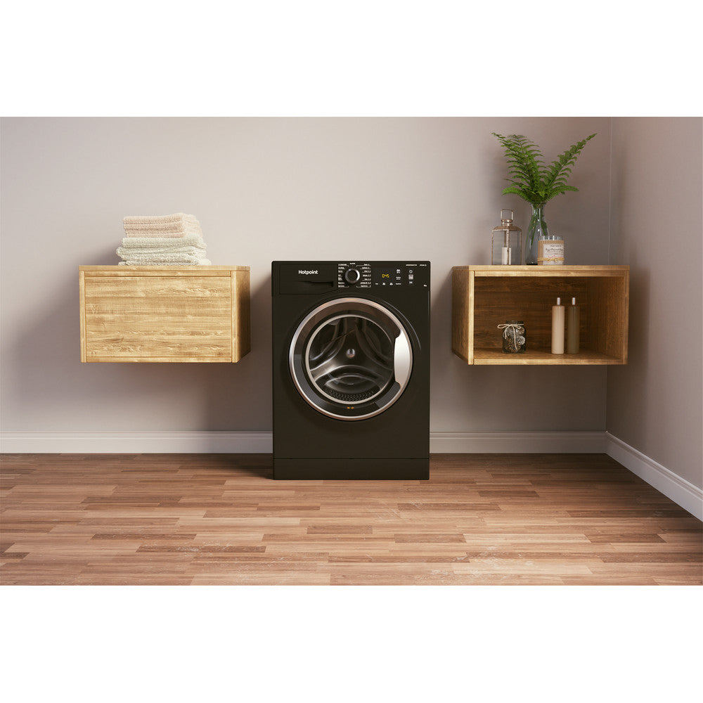 Hotpoint ActiveCare NM11946BCAUKN Black 9kg Front Load Washing Machine